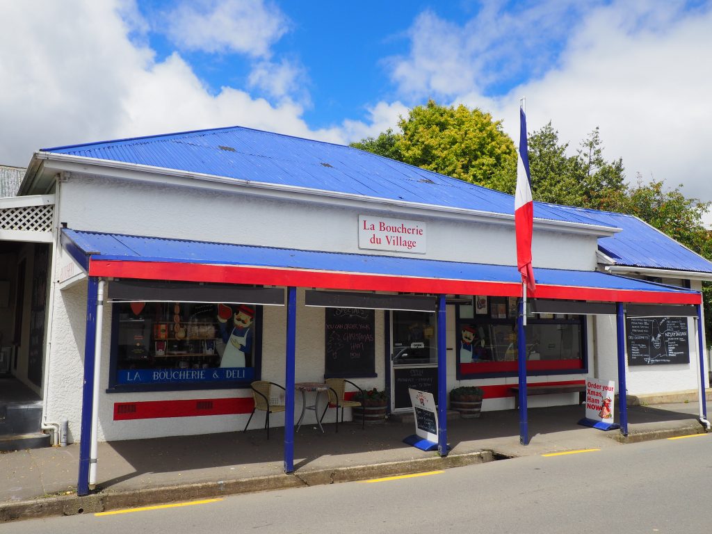 Akaroa, ein französisches Dorf in der Nähe von Christchurch.